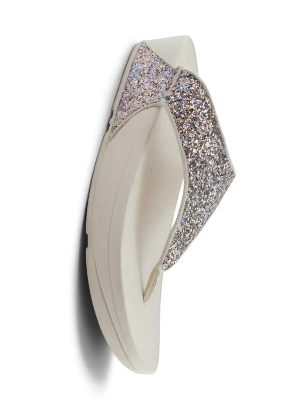 FITFLOP Champagne Glitter Bling Thong Sandals 10